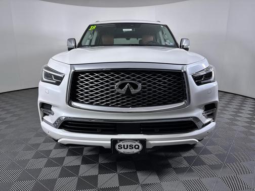 Moonstone White 2019 INFINITI QX80 Luxe