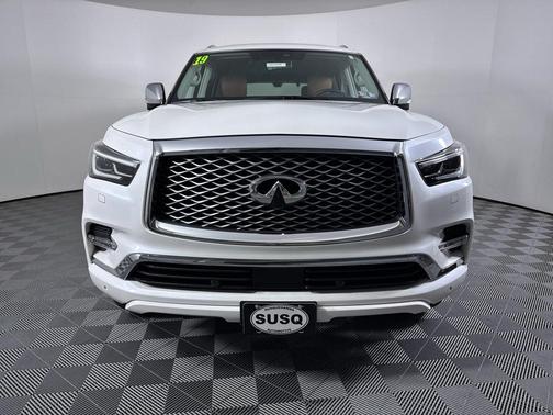 Moonstone White 2019 INFINITI QX80 Luxe