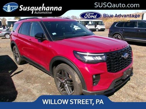 Red 2025 Ford Explorer ST-Line
