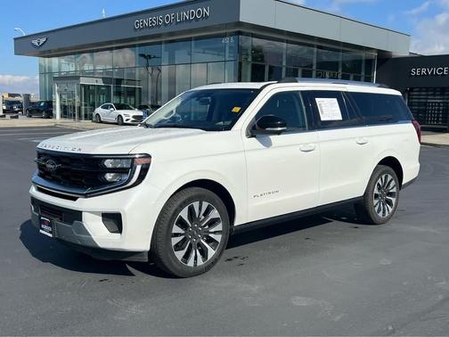 Star White Metallic Tri-Coat 2025 Ford Expedition Max Platinum
