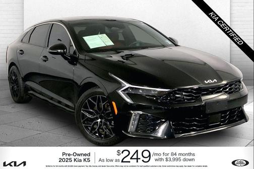 Aurora Black Pearl 2025 Kia K5 GT-Line