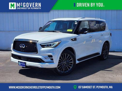 Moonstone White 2024 INFINITI QX80 SENSORY AWD