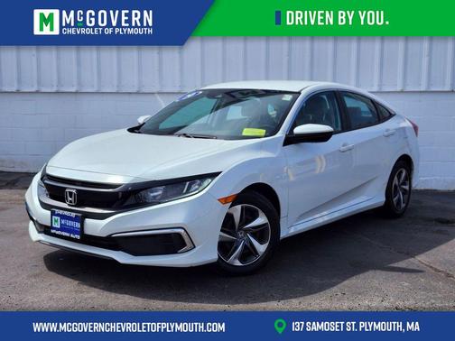 Platinum White Pearl 2020 Honda Civic LX