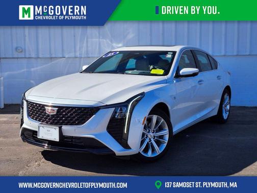 Crystal White Tricoat 2025 Cadillac CT5 Premium Luxury