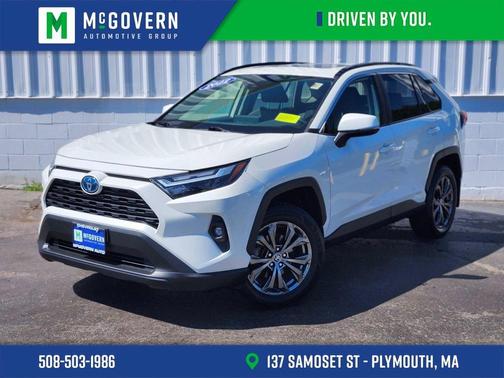 Blizzard Pearl 2022 Toyota RAV4 Hybrid XLE Premium