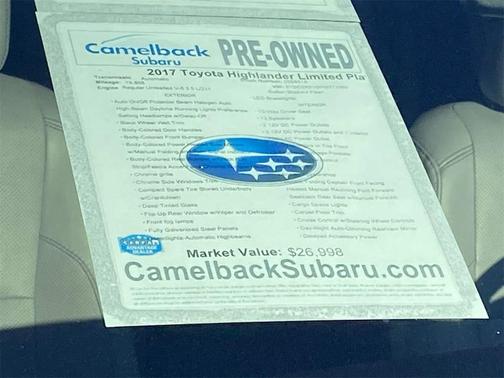 2017 Toyota Highlander Limited Platinum