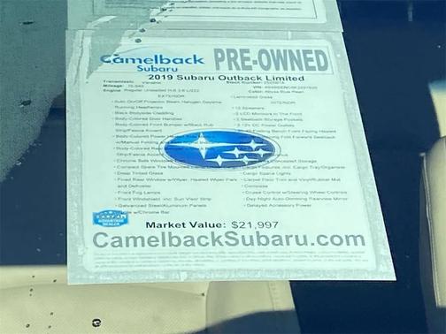 2019 Subaru Outback 3.6R Limited