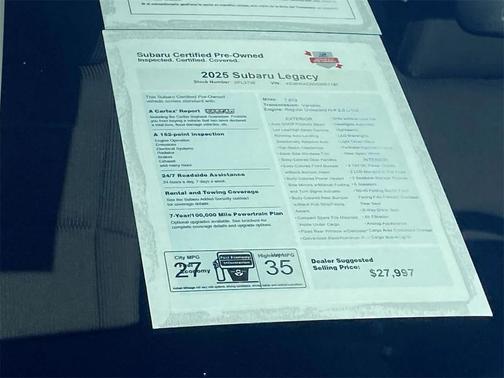 2025 Subaru Legacy Premium