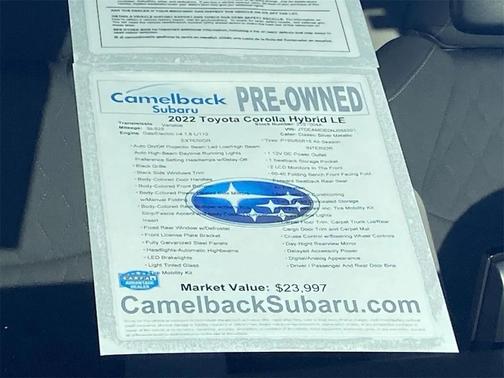 2022 Toyota Corolla Hybrid SE