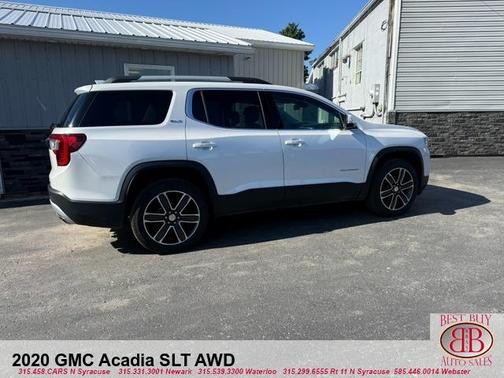 White 2020 GMC Acadia SLT