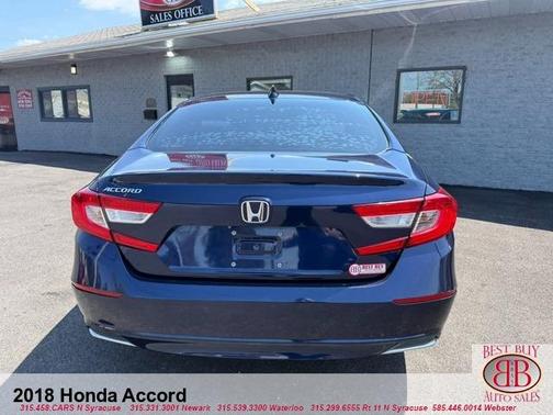 Blue 2018 Honda Accord EX