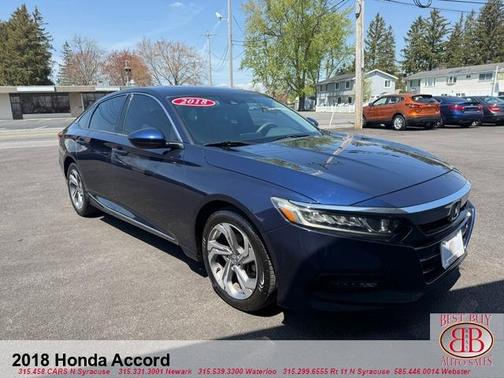 Blue 2018 Honda Accord EX