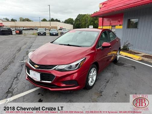 Red 2018 Chevrolet Cruze LT