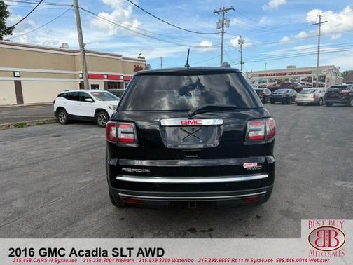 Black 2016 GMC Acadia SLT-1