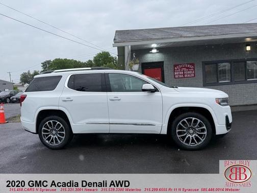 White 2020 GMC Acadia Denali