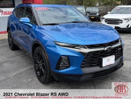 Blue 2021 Chevrolet Blazer RS