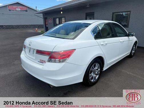 White 2012 Honda Accord SE