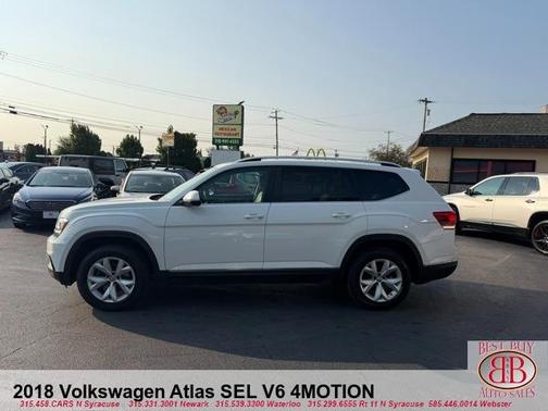 Pure White 2018 Volkswagen Atlas 3.6L SEL