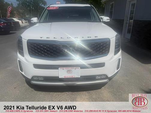 White 2021 Kia Telluride EX