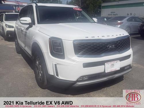 White 2021 Kia Telluride EX