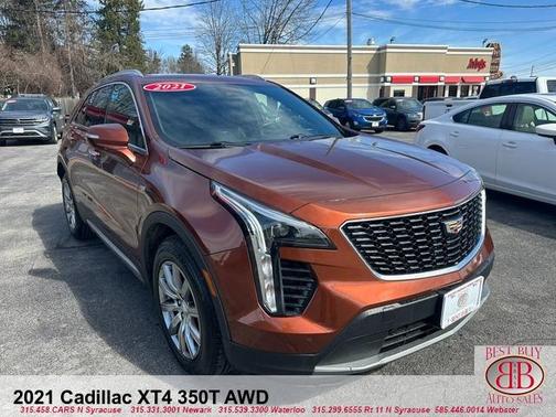 Orange 2021 Cadillac XT4 Premium Luxury