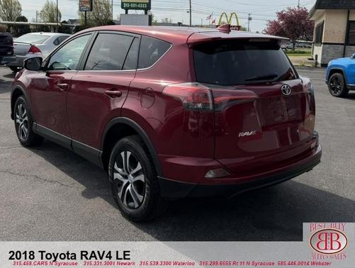 Red 2018 Toyota RAV4 LE