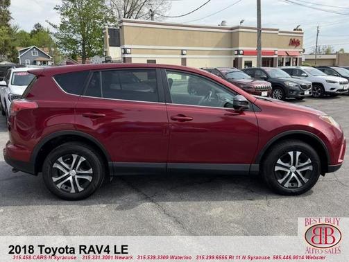 Red 2018 Toyota RAV4 LE