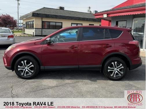 Red 2018 Toyota RAV4 LE