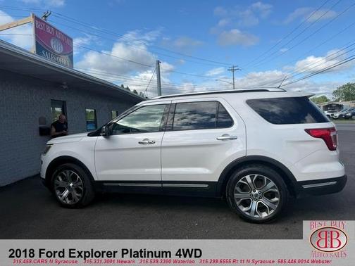 White 2018 Ford Explorer Platinum