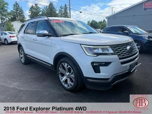White 2018 Ford Explorer Platinum