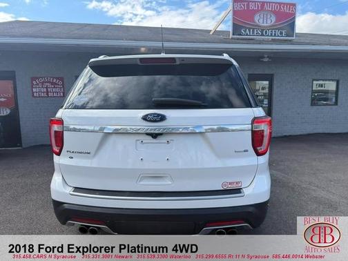 White 2018 Ford Explorer Platinum