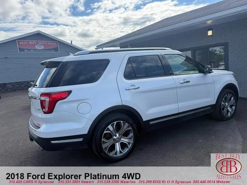 White 2018 Ford Explorer Platinum