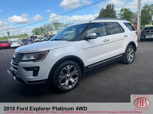 White 2018 Ford Explorer Platinum