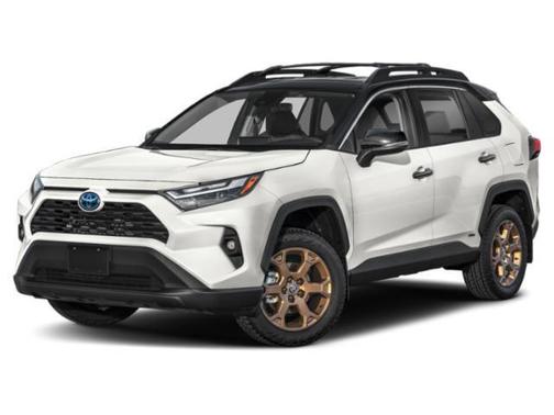 Ice Cap/Midnight Black Metallic 2025 Toyota RAV4 Hybrid Woodland Edition