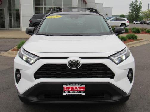 Ice Cap/Midnight Black Metallic 2025 Toyota RAV4 Hybrid Woodland Edition