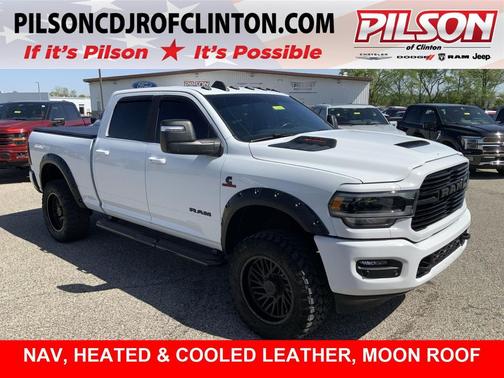 Bright White Clearcoat 2024 RAM 2500 Laramie Crew Cab 4x4 6'4' Box