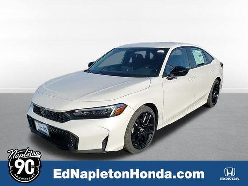 Platinum White Pearl 2026 Honda Civic Sport Sedan