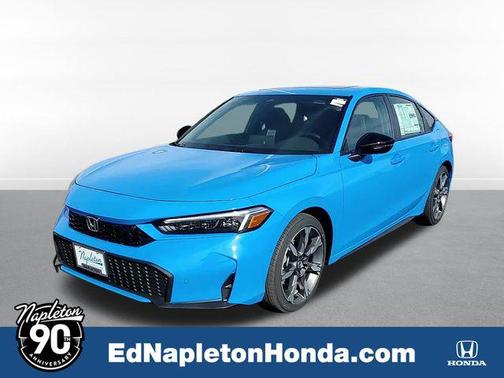 Boost Blue Pearl 2026 Honda Civic Hybrid Sport Touring Hatchback