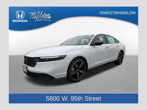 Platinum White Pearl 2026 Honda Accord Hybrid Sport Sedan