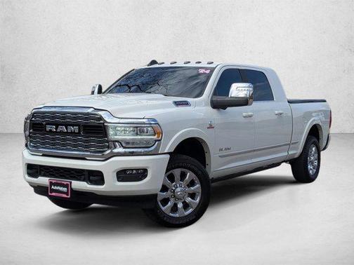 Pearl White 2024 RAM 2500 Limited Mega Cab 4x4 6'4' Box