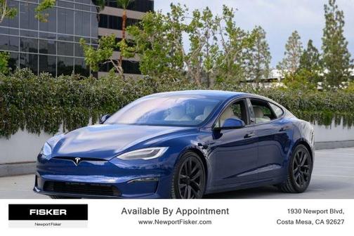 Blue 2021 Tesla Model S Plaid