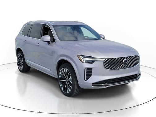 Aurora Silver 2026 Volvo XC90 Plus, B6 AWD Gas (mild hybrid), Gasoline, Bright, 7 Seats