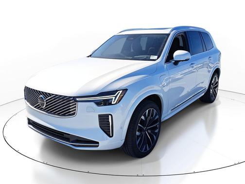 Crystal White Pearl 2026 Volvo XC90 Plug-In Hybrid Ultra, T8 AWD, Electric/Gasoline, Bright, 7 Seats