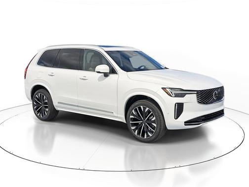Crystal White Pearl 2026 Volvo XC90 Ultra, B6 AWD Gas (mild hybrid), Gasoline, Bright, 7 Seats