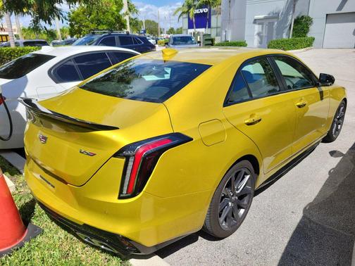 Cyber Yellow Metallic 2024 Cadillac CT4-V V-Series
