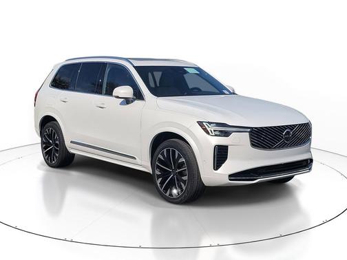 Crystal White Pearl 2026 Volvo XC90 Plus, B6 AWD Gas (mild hybrid), Gasoline, Bright, 7 Seats