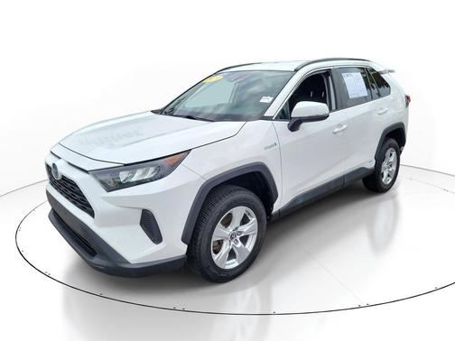 Super White 2019 Toyota RAV4 Hybrid LE