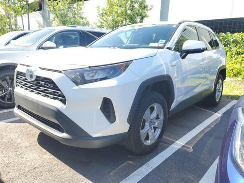 Super White 2019 Toyota RAV4 Hybrid LE