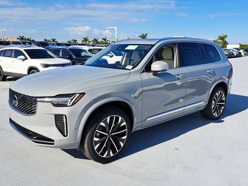 Vapour Grey Metallic 2026 Volvo XC90 Ultra, B6 AWD Gas (mild hybrid), Gasoline, Bright, 7 Seats