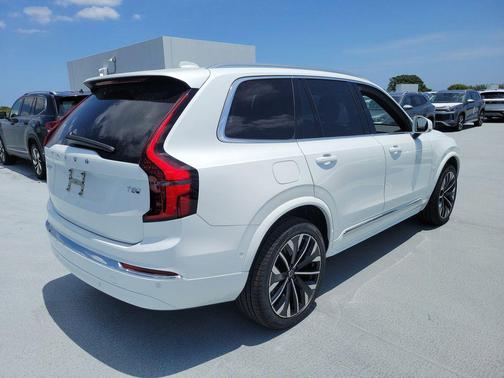 Crystal White Pearl 2026 Volvo XC90 Plug-In Hybrid Plus, T8 AWD, Electric/Gasoline, Bright, 7 Seats
